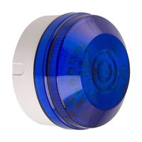 MOFLASH SIGNALLING LED195-01WH-SB-03 Beacon, Blue, Continuous/Flashing, 20 V, IP65, 104 mm Dia, 65 mm H, -25 to 55 °C