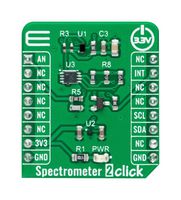 MIKROELEKTRONIKA MIKROE-5167 Add-On Board, Spectrometer 2 Click, MikroE MikroBUS Compatible Development Boards