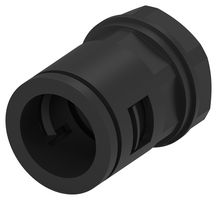 TE CONNECTIVITY 2500400-3 Conduit Connector, 18.5mm Size, M20 x 1.5, Straight, Nylon 6 (Polyamide 6), Black, 41.5 mm, IP66