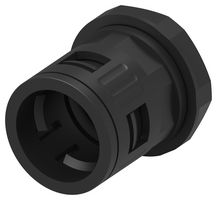 TE CONNECTIVITY 2500400-5 Conduit Connector, 25mm Size, M25 x 1.5, Straight, Nylon 6 (Polyamide 6), Black, 47 mm, IP66