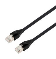 L-COM TRD795BLK-05M Ethernet Cable, Cat7, RJ45 Plug to RJ45 Plug, FTP (Foiled Twisted Pair), Black, 500 mm, 19.7 "