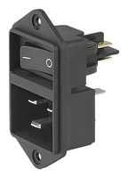 SCHURTER EC11.0031.001 Un-Filtered IEC Power Entry Module, IEC C20, General Purpose, 20 A, 250 VAC, 2-Pole Switch