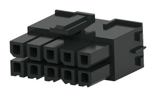 AMPHENOL COMMUNICATIONS SOLUTIONS 10174854-10BLF Heavy Duty Connector Base, 10 Position, 5.7mm Pitch, Minitek Pwr 5.7 Series, Cable Mount