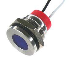 OSHINO LAMPS PL14SL015 LED Panel Mount Indicator, 625nm, 140 deg, Red, 110 V, 14 mm, 20 mA, 70 mcd, IP67