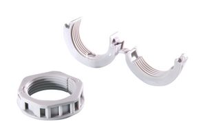 PFLITSCH 1420/220UGGM Locknut, Grey, M20 x 1.5, Nylon 6.6 (Polyamide 6.6), 8 mm, Uni-Dicht Split Series
