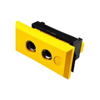 LABFACILITY AS-K-FF Thermocouple Connector, Standard, Yellow, Socket, Type K, ANSI, Rectangular, Fascia