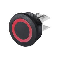 SCHURTER 3-157-494 Vandal Resistant Switch, Ring Illum/24VDC LED, MSM II MO XP Series, 16 mm, SPDT, Momentary, Round