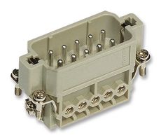 HARTING 0920 010 2612 Heavy Duty Connector, 10+PE Signal, Han A, Insert, 11 Contacts, 10A, Plug, Screw Pin