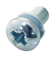 TR FASTENINGS M36PRSTSSZ100- Machine Screw, Spring Washer, M3, 6 mm, Steel, Bright Zinc, Pan Head Pozidriv