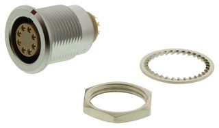 LEMO EGG.2B.308.CLL Circular Connector, Standard Circular Connector, 2B Series, Panel Mount Receptacle, 8 Contacts