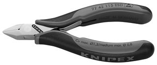 KNIPEX 77 42 115 ESD Cutter, ESD, Diagonal, 115 mm, Diagonal, 1.3 mm, 62 °