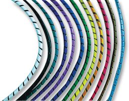 PANDUIT T25F-C2 Spiral Wrap, 0.25 ", 6.4 mm, Polyethylene, Red, 100 ft, 30.5 m