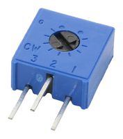 VISHAY M63X101KB40 Trimmer, Single Turn, Cermet, Side Adjust, 100 ohm, Through Hole, 1 Turns