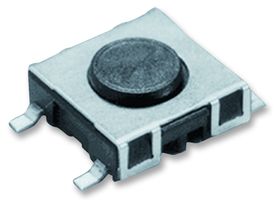 SCHURTER 1241.1606.11 Tactile Switch, SMS Series, Top Actuated, Surface Mount, Round Button, 220 gf, 50mA at 42VDC