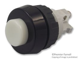 RAFI 1.10.001.001/0205 Pushbutton Switch, 15.2 mm, SPST-NO, Off-(On), Round, White