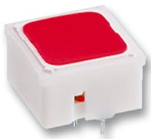 RAFI 3.14.200.011/0000 Tactile Switch, RF 15 Series, Top Actuated, Through Hole, Square Button, 296 gf, 100mA at 42VDC