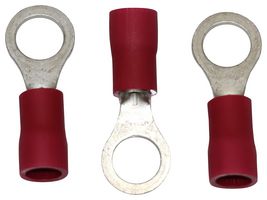 JST / JAPAN SOLDERLESS TERMINALS FVWS1.25-5 (LF) K Ring Tongue Terminal, M5, #10, 16 AWG, 1.65 mm², R, Red