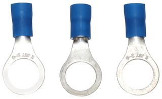 JST / JAPAN SOLDERLESS TERMINALS FVWS2-8 K Ring Tongue Terminal, M8, 5/16", 14 AWG, 2.63 mm², R, Blue