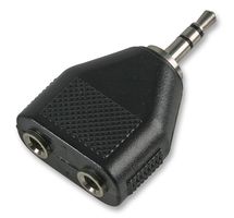 MULTICOMP PRO PS000169 Audio Adapter, Stereo Plug - 3.5mm, Stereo Receptacle - 3.5mm x 2