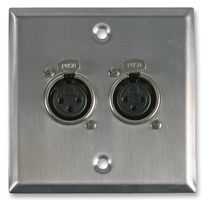 PRO SIGNAL PSG08155 WALL PLATE, 2X XLR SOCKETS
