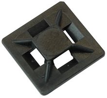 PARTEX HFC1/4BLACK Cable Tie Mount, Adhesive, Black, Nylon 6.6 (Polyamide 6.6), 20 mm, 20 mm