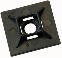 PARTEX HFC2/4BLACK Cable Tie Mount, Adhesive, Black, Nylon 6.6 (Polyamide 6.6), 28 mm, 28 mm