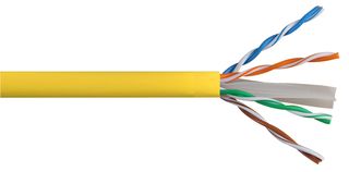 PRO POWER CAT6 YELLOW 305M Networking Cable, Unscreened, Cat6, 23 AWG, 0.26 mm², 1000 ft, 305 m