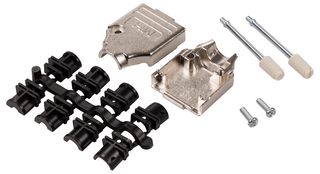 MH CONNECTORS MHDTZK9-RA-PC-K D Sub Backshell, Diecast, Rapid Assembly, MHDTZK-RA-PC, DE, 180°, Zinc Body