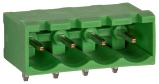 CAMDENBOSS CTB9358/4 Terminal Block, Header, Header, 5.08 mm, 4 Ways, 12 A, 320 V, Through Hole Right Angle