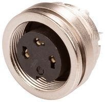 BINDER 09 0108 00 03 Circular Connector, Miniature Circular Connector, 723 Series, Panel Mount Receptacle, 3 Contacts