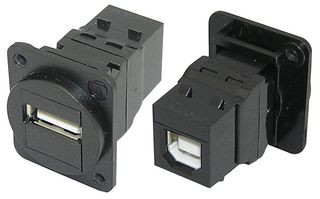 TUK KCUABBKDPM USB Adapter, USB Type A Receptacle, USB Type B Receptacle, USB 2.0