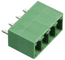 MULTICOMP PRO MC000082 Terminal Block, Header, 3.5 mm, 4 Ways, 12 A, 150 V, Through Hole Vertical