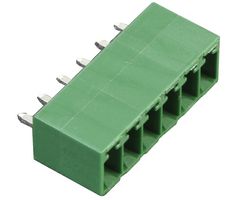 MULTICOMP PRO MC000084 Terminal Block, Header, 3.5 mm, 6 Ways, 12 A, 150 V, Through Hole Vertical