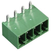 MULTICOMP PRO MC000090 Terminal Block, Header, 3.5 mm, 4 Ways, 12 A, 150 V, Through Hole Right Angle