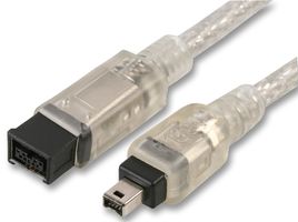 PRO SIGNAL PSG90333 Computer Cable, IEEE 1394b FireWire Plug, 9 Way, IEEE 1394b FireWire Plug, 4 Way, 6.5ft, 2m