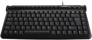 ACCURATUS KYB-MINIHUB2-BLK USB MINI KEYBOARD WITH 2 PORT USB20 HUB