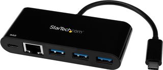STARTECH HB30C3AGEPD USB-C to 3 Port USB 3.0 Hub with Gigabit Ethernet & Power Delivery
