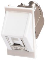 TUK SGKS645WHPT Modular Connector, White, RJ45 Jack, 1 x 1 (Port), 8P8C, Cat6a, Snap-In
