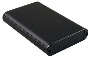 HAMMOND 1455B1002BK Metal Enclosure, 1455 Series, Extruded With Plastic End Panels, Small, Extruded Aluminium, 19 mm