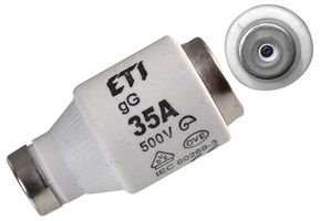 MULTICOMP PRO 2313401 Fuse, Industrial / Power, MP Bottle D Series, 35 A, 500 VAC, 400 VDC, 27mm x 50mm, 1.06" x 1.97"