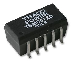 TRACO POWER TSM 0512D Isolated Surface Mount DC/DC Converter, ITE, 1:1, 1 W, 2 Output, 12 V