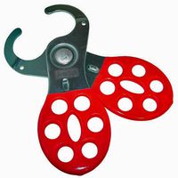 KASP SECURITY K20025D Safety Lock-off Hasp, 25mm, Steel, Red