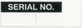 MULTICOMP PRO 7827319 Label, Identification, 13 mm, 38 mm, Nylon Cloth, Serial No (+ Blank Space Underneath)