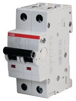 ABB 2CDS252001R0255 Thermal Magnetic Circuit Breaker, System Pro M Compact S200, 25 A, 2 Pole, 277 VAC, DIN Rail