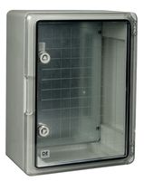 HYLEC DED015 IP65 ABS Wall Mount Enclosure with Transparent Door - 400x300x220mm