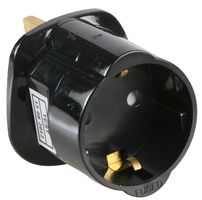 PRO ELEC 9680 BLACK Mains Adapter, Schuko, UK Plug, 13 A, Black, 250 V