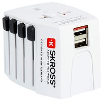 SKROSS 1.302960 Mains Adapter, Australia/China, Euro, US/UK