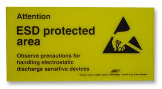 DESCO EUROPE / VERMASON 229125 Safety Sign, Warning, Attention Observe Precautions Electrostatic Sensitive Devices