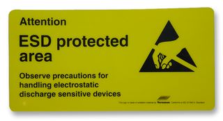 DESCO EUROPE / VERMASON 229100 Safety Sign, Warning, Attention Observe Precautions Electrostatic Sensitive Devices