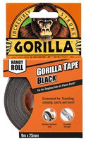 GORILLA 3044401 Gorilla Tape, Duct, Double Thick Adhesive, Black, 9m x 25.4mm